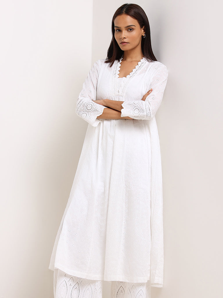 Denim jacket white palllazo white kurti | Indian dresses, Kurti, Fashion  tips